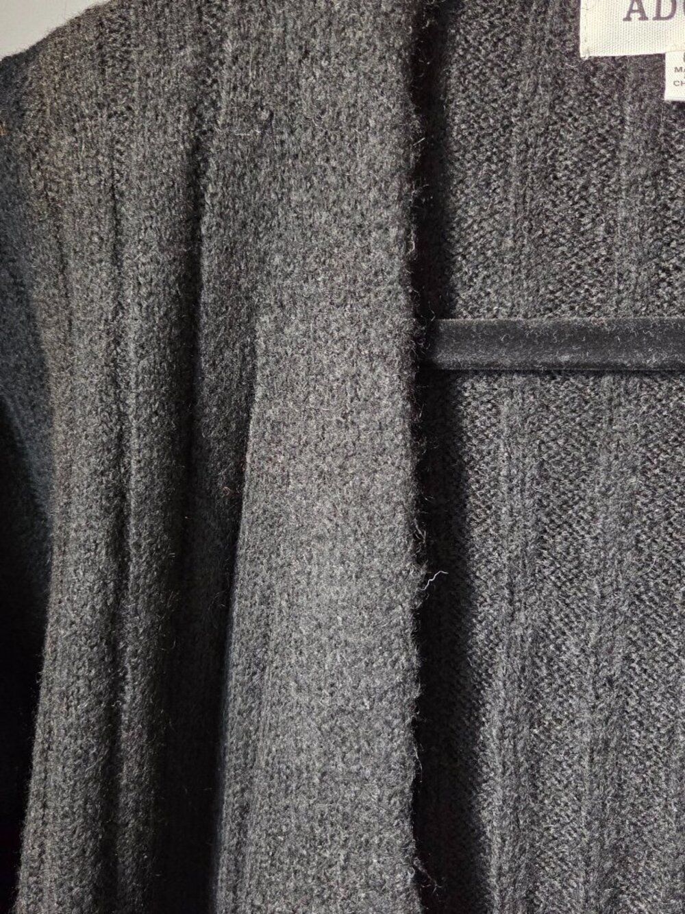 EUC LIKE NEW ADORA BLACK RIBBED SOFT OPEN LONG CARDIGAN SIZE M - Picture 6 of 16